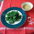 菜の花のおひたしからし味噌添え