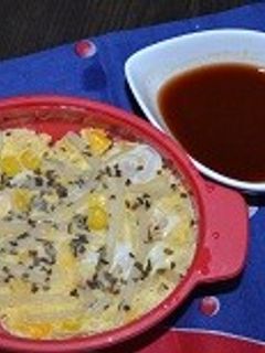 レンジで簡単!かに玉とオムレツの融合-レシピのメイン写真
