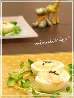ゆで卵のめんたいマヨ焼き-レシピのメイン写真