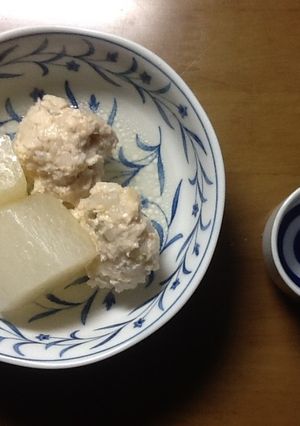 鶏ムネ肉のつみれ、だいこん　の煮物-レシピのメイン写真