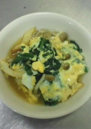 しめじとほうれん草の卵とじ-レシピのメイン写真