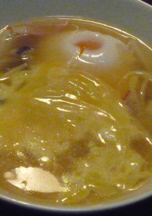 ポーチドエッグ入りわくわくスープ-レシピのメイン写真