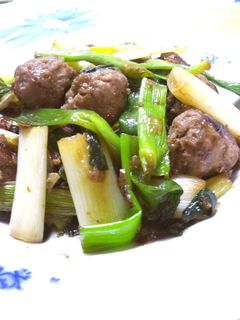肉団子とねぎの焼き鳥風炒め☆-レシピのメイン写真