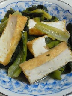 小松菜と厚揚げの煮物-レシピのメイン写真