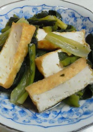 小松菜と厚揚げの煮物-レシピのメイン写真