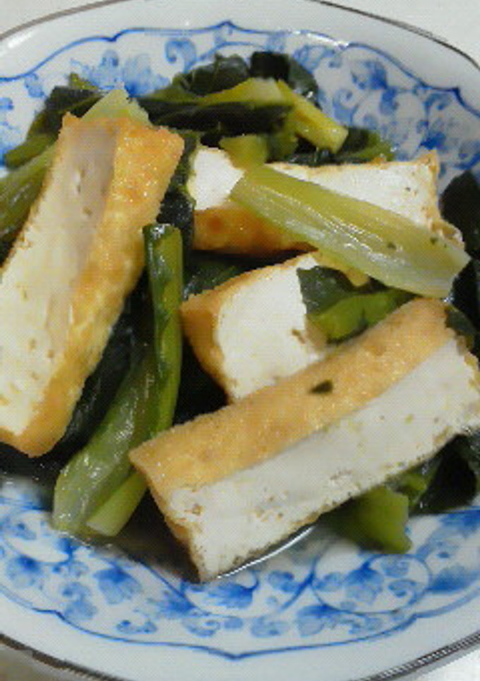 小松菜と厚揚げの煮物-レシピのメイン写真