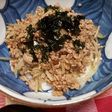 ひき肉ともやしだけ丼♪