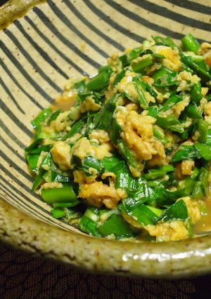 簡単！胡桃入り韮玉甘味噌炒め-レシピのメイン写真