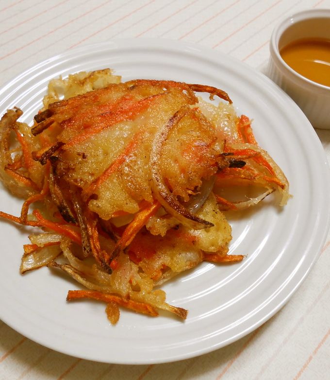 ♪フライパンで♫簡単野菜かき揚げ by こぐまち 【クックパッド】 簡単