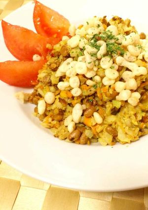 野菜と納豆の炒飯～無駄に？天かす ～-レシピのメイン写真
