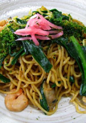 にら海鮮焼きそば-レシピのメイン写真