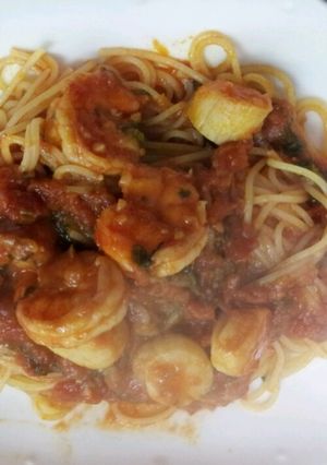 海老と貝柱のトマトソースパスタ☆-レシピのメイン写真