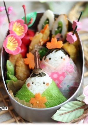 ☆雛祭りのキャラ弁☆お雛様のおにぎり☆-レシピのメイン写真