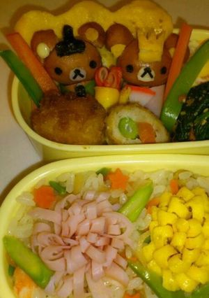 リラックマ キャラ弁　ひな祭りver.-レシピのメイン写真