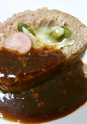豪華！ウインナーチーズＩＮミートローフ-レシピのメイン写真