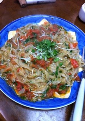 水菜トマト新子のクリームパスタ-レシピのメイン写真