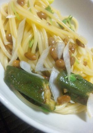 和風◎納豆オクラパスタ-レシピのメイン写真