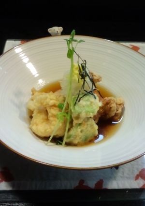 鶏と海老・アボガドの揚げ出し♪-レシピのメイン写真