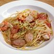 海老とソーセージのトマトパスタ