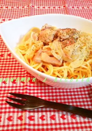 鶏もも肉のタレクリームパスタ-レシピのメイン写真