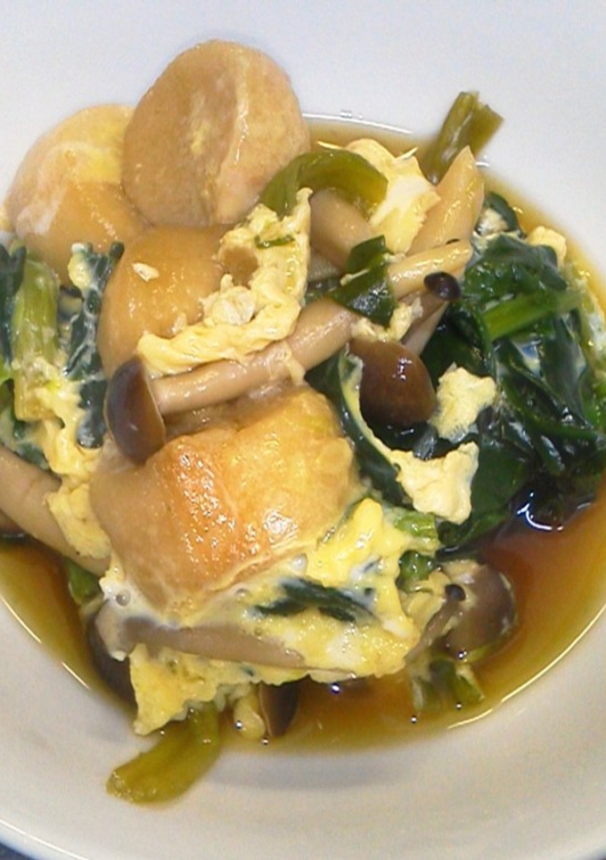 お麩とほうれん草の玉子とじ-レシピのメイン写真