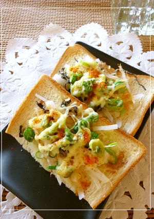 せんぎり大根×葱の和風トースト-レシピのメイン写真