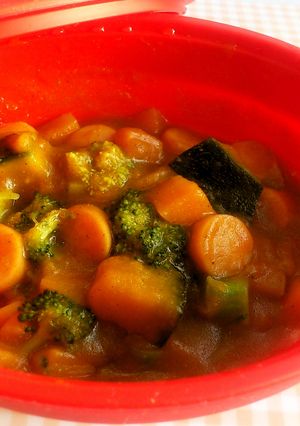 シリコンスチーマーで朝カレー♪-レシピのメイン写真