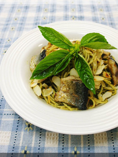 * 秋刀魚のバジルパスタ♪-レシピのメイン写真