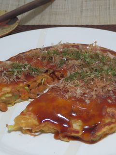 キムチ納豆のとろ~りお好み焼き-レシピのメイン写真