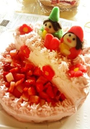 ひな祭りケーキ☆-レシピのメイン写真