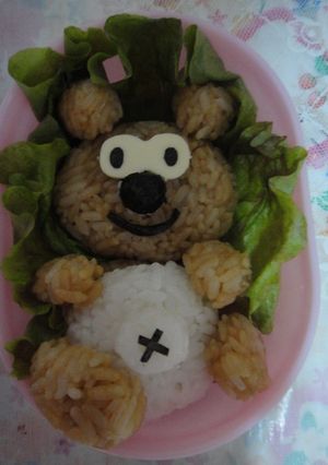 キャラ弁　ローソンポンタ君-レシピのメイン写真