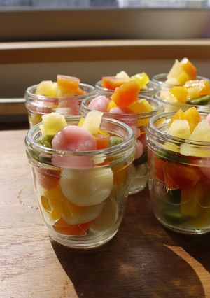 雛祭り お祝いに☆豆腐入 ３色白玉だんご-レシピのメイン写真