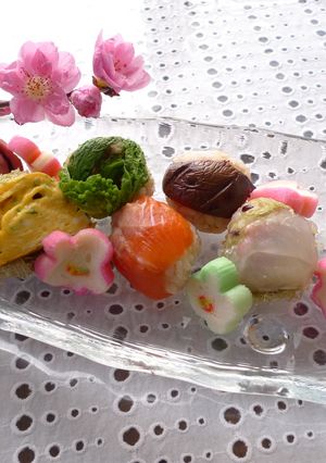 わんこの手鞠寿司　雛祭りごはん-レシピのメイン写真