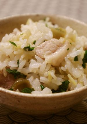 豚とザーサイの炊き込みご飯-レシピのメイン写真