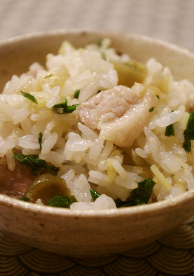 豚とザーサイの炊き込みご飯-レシピのメイン写真