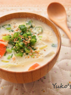 豆乳のモーニングスープ-レシピのメイン写真