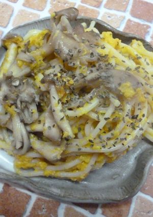 人参ソースときのこのパスタ-レシピのメイン写真