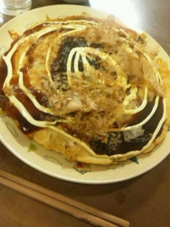 たこ焼き粉でお好み焼き。ブタキムチー-レシピのメイン写真