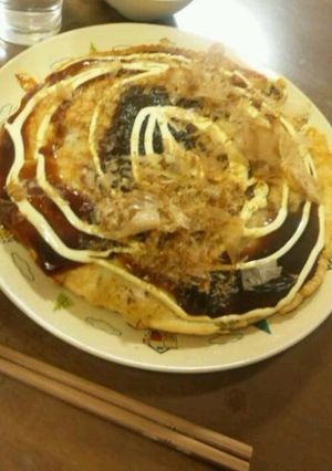 たこ焼き粉でお好み焼き。ﾌﾞﾀｷﾑﾁｰ-レシピのメイン写真