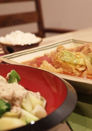 チキンとキャベツのトマト煮込み-レシピのメイン写真