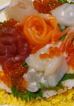 ひな祭りに☆お花のちらし寿司-レシピのメイン写真