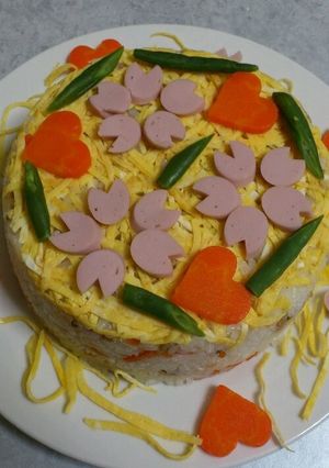 ひなまつりに!ちらし寿司ケーキ-レシピのメイン写真