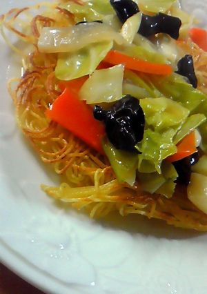 パスタ de かた焼きそば-レシピのメイン写真