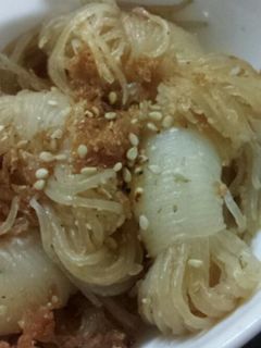 糸こんにゃく(結び白滝)のおかか炒め-レシピのメイン写真