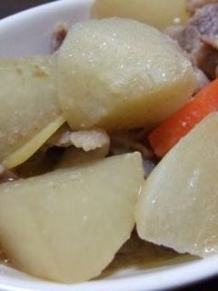 大根と豚バラ肉の味噌煮-レシピのメイン写真