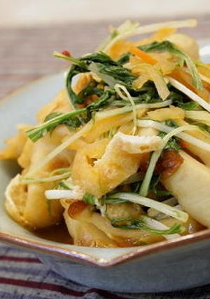 ちくわと水菜のピリ辛煮びたし-レシピのメイン写真