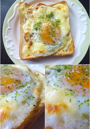 お好み焼き風チーズたまトースト-レシピのメイン写真