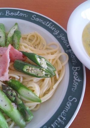 カボチャポタージュつけパスタ-レシピのメイン写真