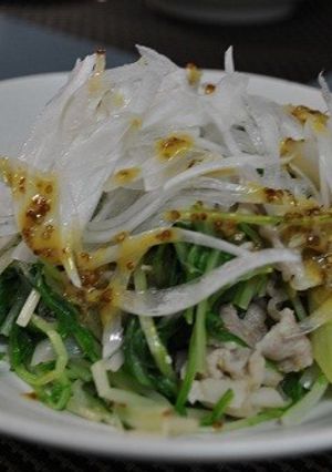 豚しゃぶと水菜のマスタードソース-レシピのメイン写真