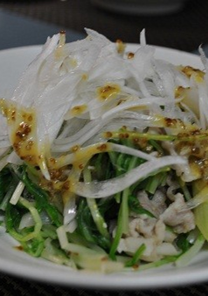 豚しゃぶと水菜のマスタードソース-レシピのメイン写真